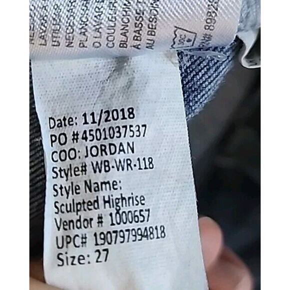 William Rast Sculpted High Rise Skinny Leg Rustic 27 New Wave Fading Jeans - Picture 6 of 8